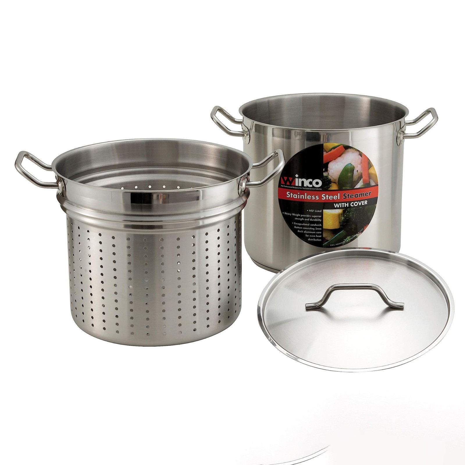 Winco 12qt S/S Steamer/Pasta Cooker