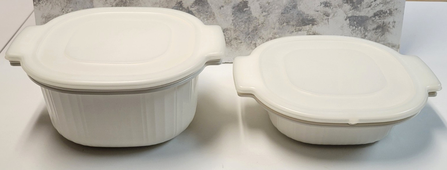 Rubbermaid 3, 2 & 1 Quart Microwave Cookware Casserole Bowls Steamer w/Lids 7 pc