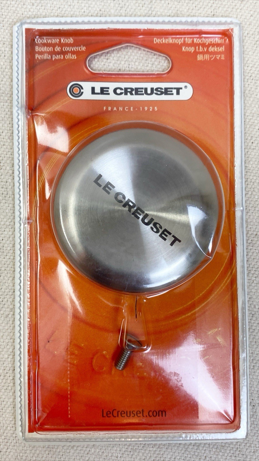 Le Creuset 2.2” 57mm Large Round Signature Stainless Steel Replacement Knob
