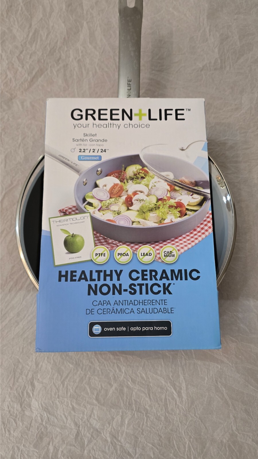 GreenLife Healthy Ceramic Nonstick, Saucepans with Lids, 2.2 Qt 24cm