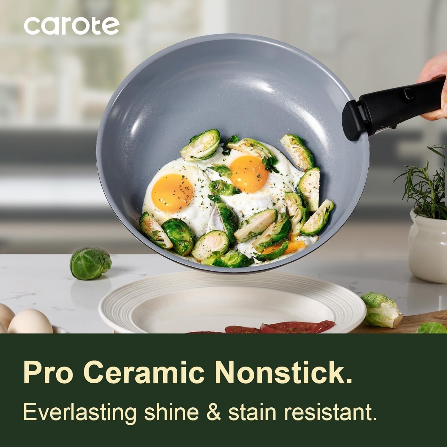Compact Ceramic Cookware Set, Induction Compatible