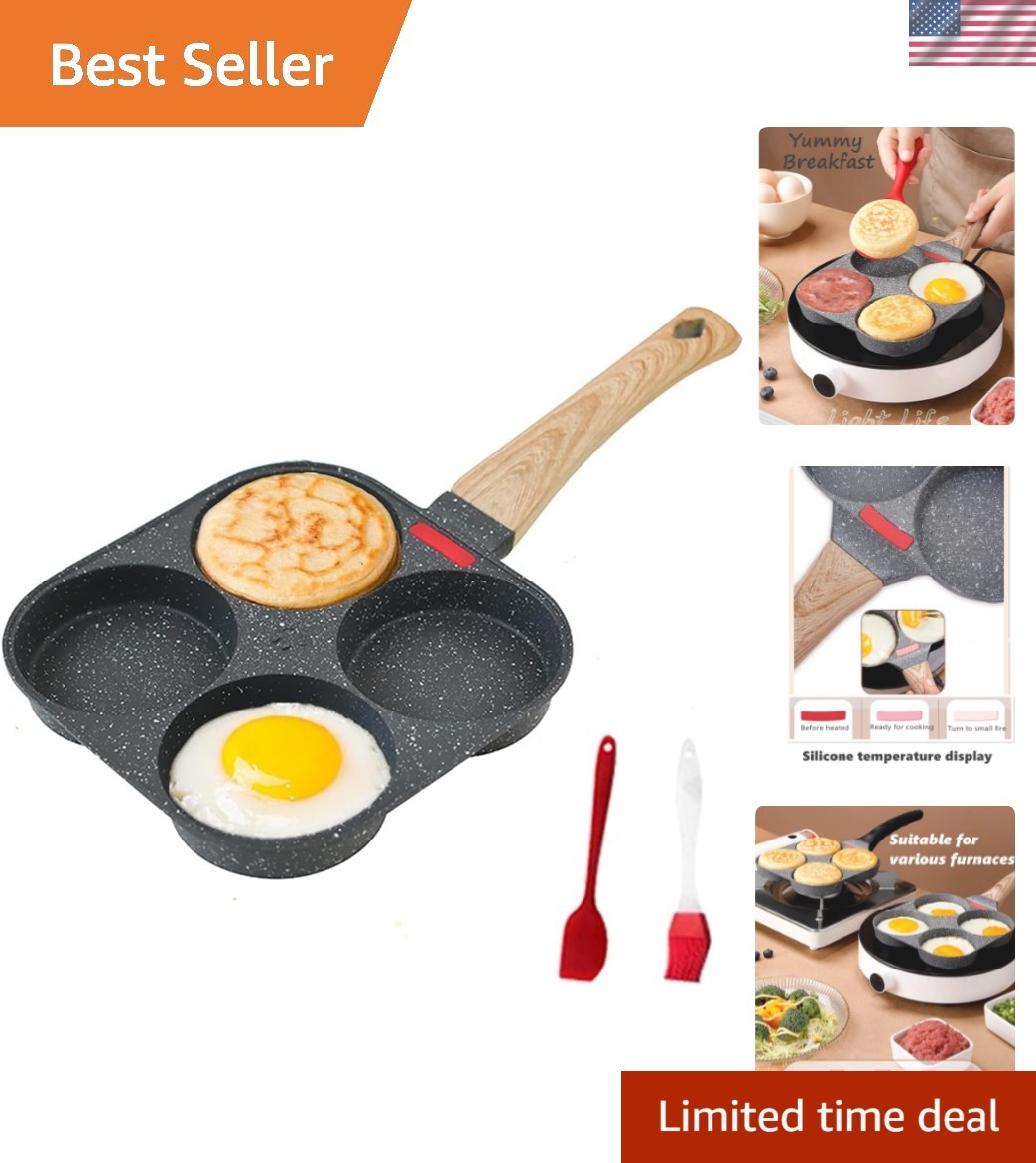4-Cup Egg Pan Nonstick, and Granite Egg Frying Pan, Versatile Breakfast Skill…