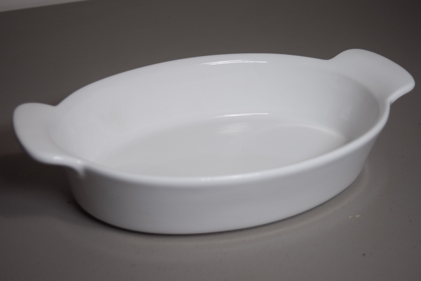 Goodcook 1.5 QT White Double Handle Stoneware Oval Casserole Dish