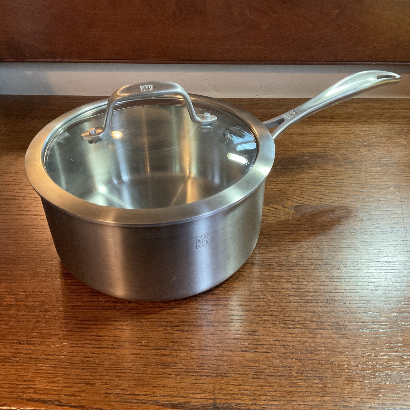 Zwilling J.A. Henckels 3Qt 3L 18/10 Stainless Steel Sauce Pot w/ Glass Lid