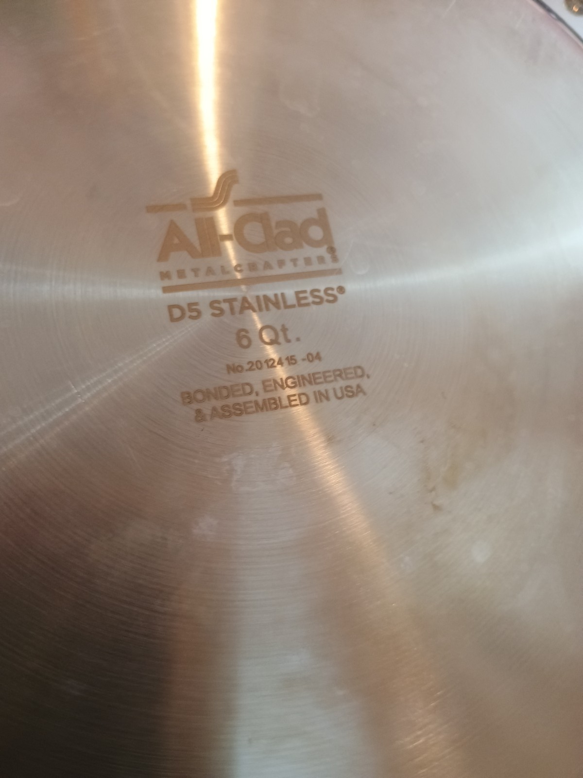 All-Clad 6 qt D5 Saute Pan with Lid Double Handle
