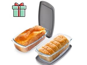 Glass Loaf Pans for Baking Bread with Lids 1 Set – 1.9 Qt Glass Loaf Pan |