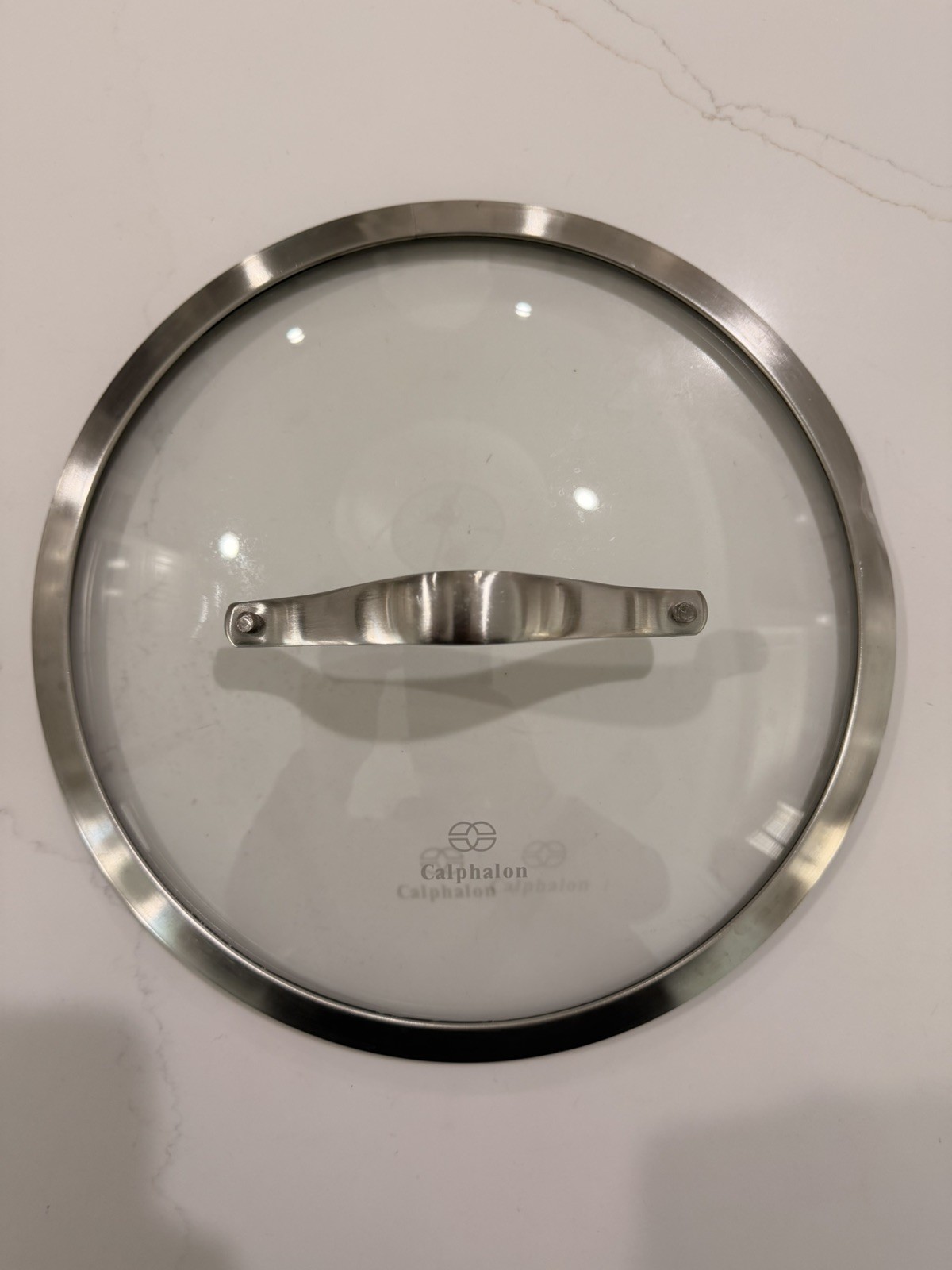 Lot of 3 Calphalon Glass Replacement Lids 12″ 10″ 8.5″ Stainless Rim & Handle