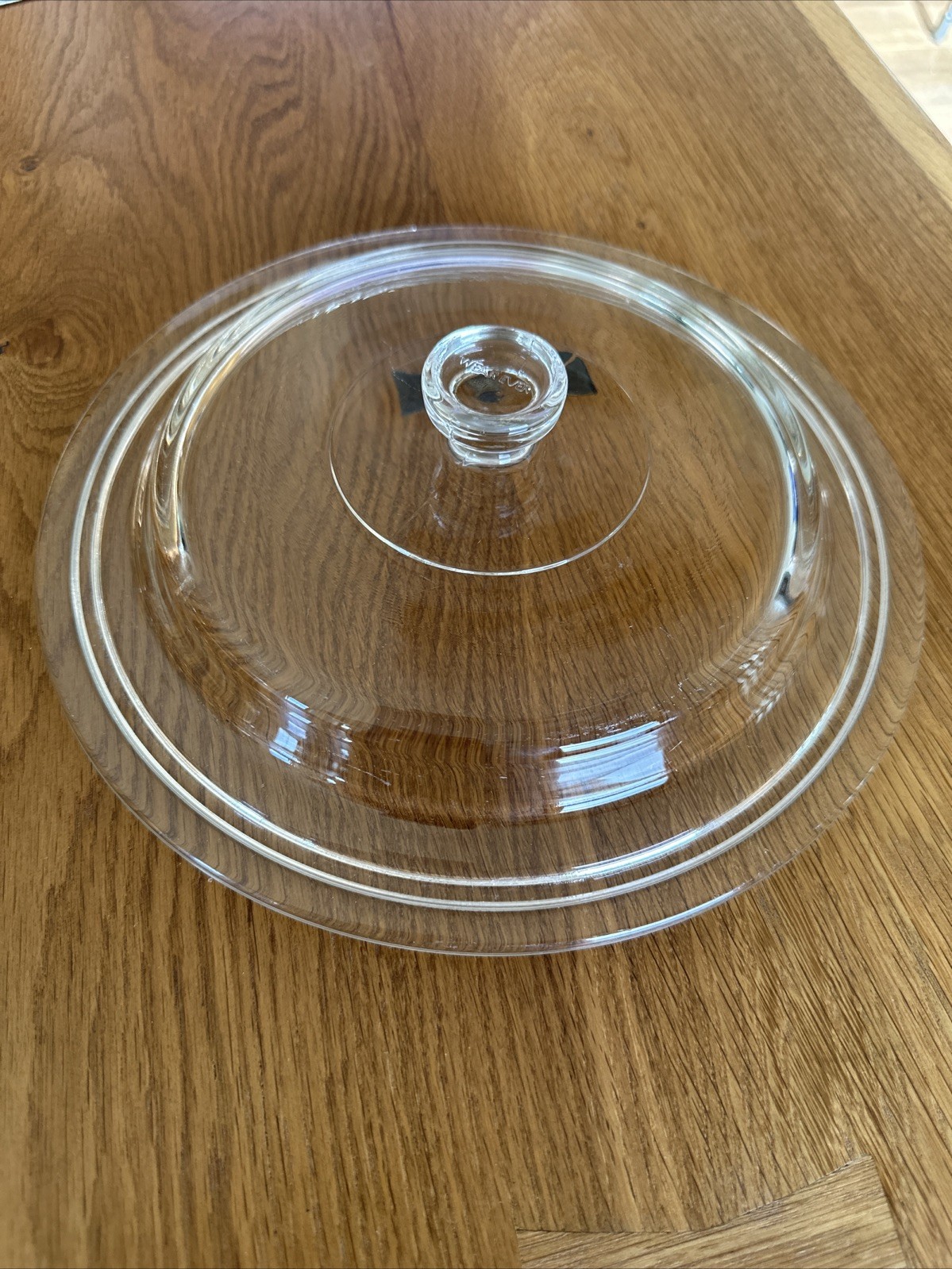 VTG Wear Ever Clear Glass Lid for Round Casserole Dish Made in Mexico 9” Inside