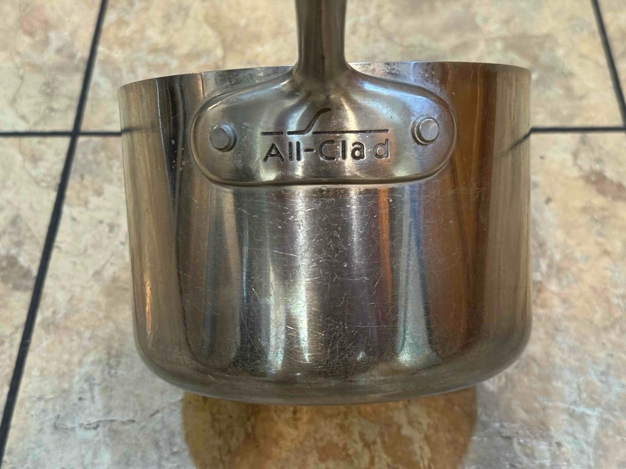 All Clad 2 Qt Quart Saucepan Pot Stainless Steel Usa 6” X 4.5” Tall With Lid