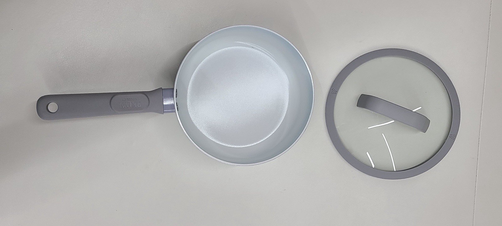 BKLYN Steel Co Lunar Eclipce Ceramic Nonstick Cookware Set 12 Pc Light Blue