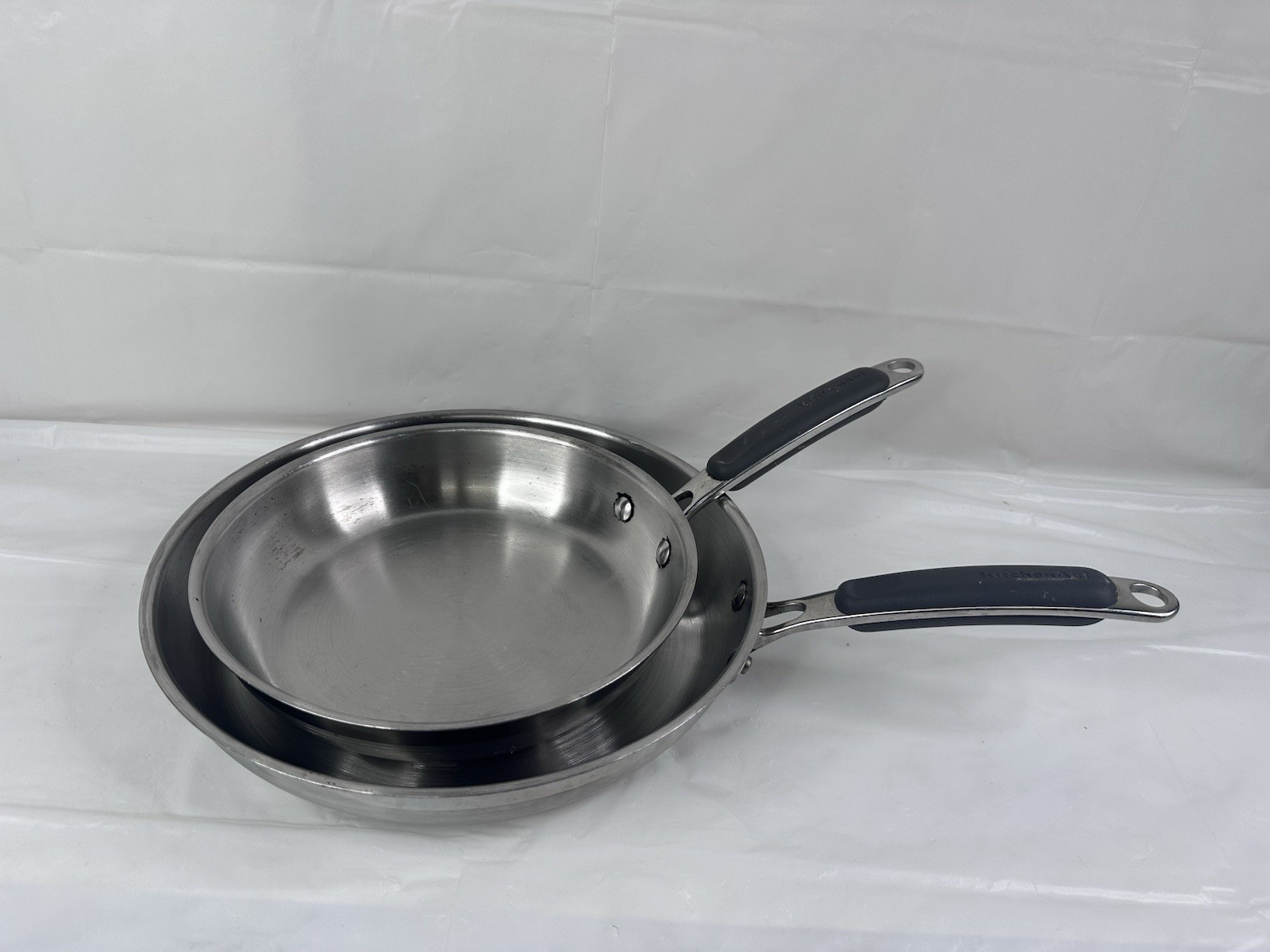 KitchenAid 10 & 12 Inch Stainless Steel Frying Sautéing Pan Skillet Heavy