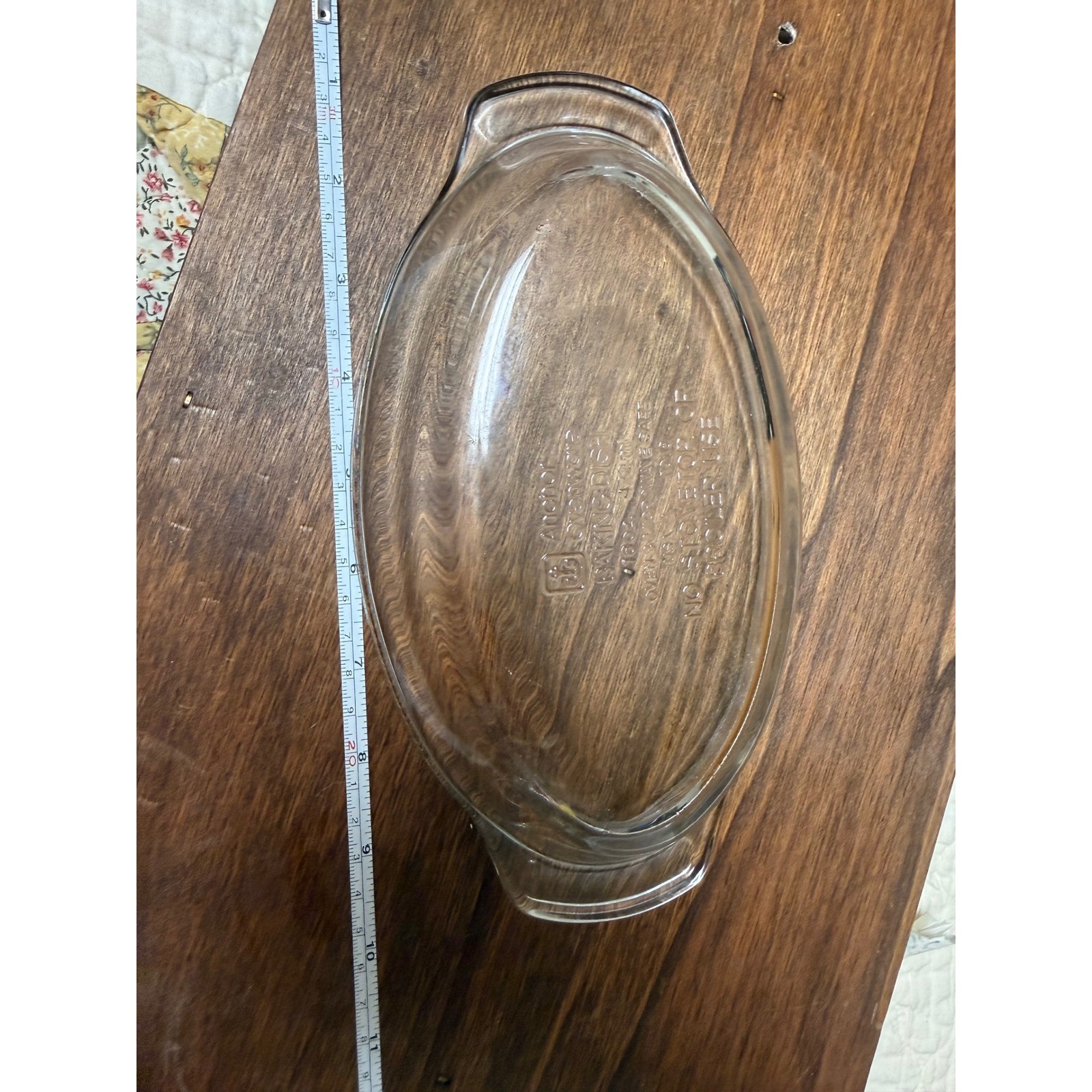 Anchor Hocking Ovenware Clear Glass Oval Baking Dish 16oz 10 Inch 1016 USA