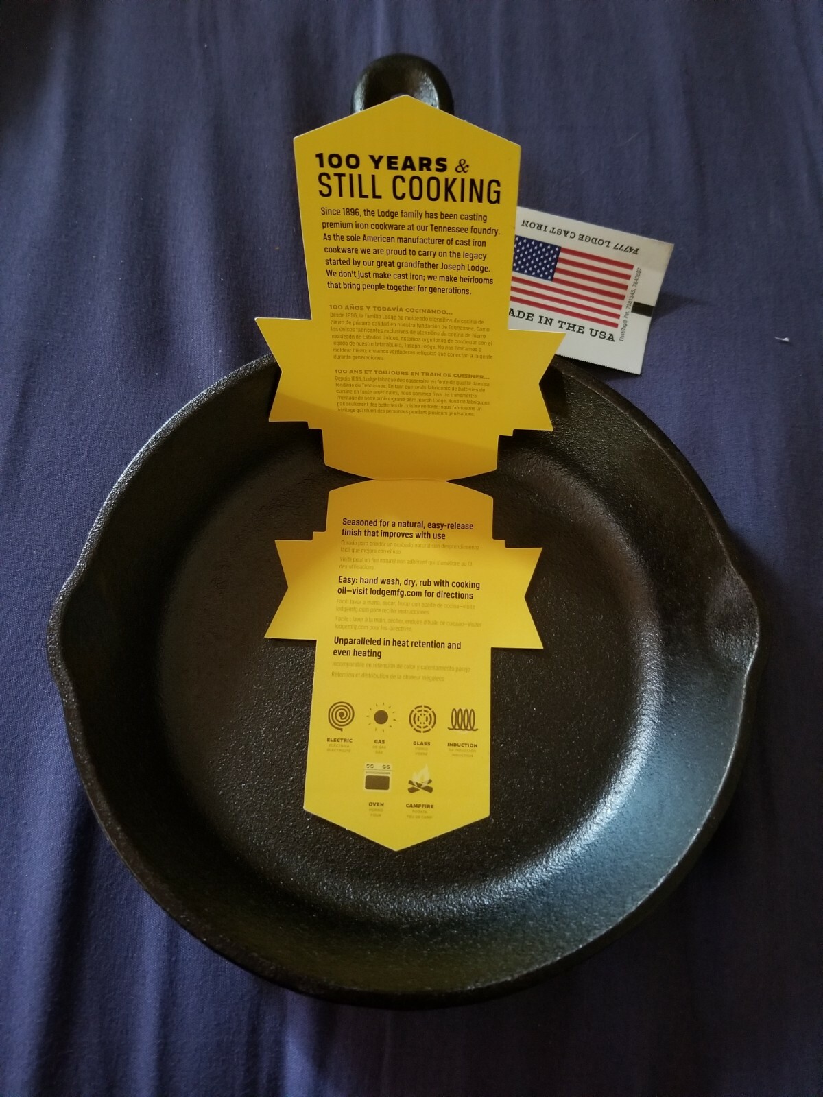 Lodge L3SK3 6.5″ Cast Iron Skillet & Lodge F47413.5″ Iron Skillet