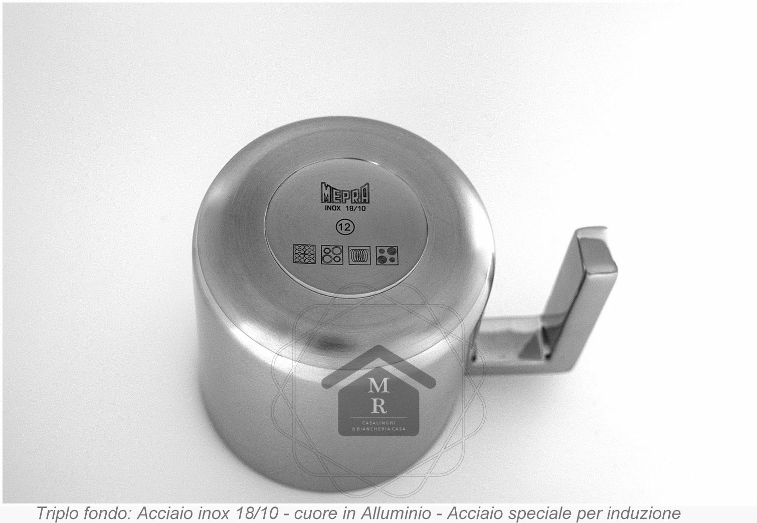 Bollilatte Linea Stile by Pininfarina Mepra stainless steel 18/10 cm 12