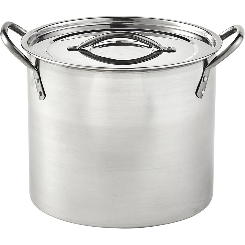 20 Qt Stock Pot Stainless Steel Cooking Pot Soups Stews Broths Lobster Chili New