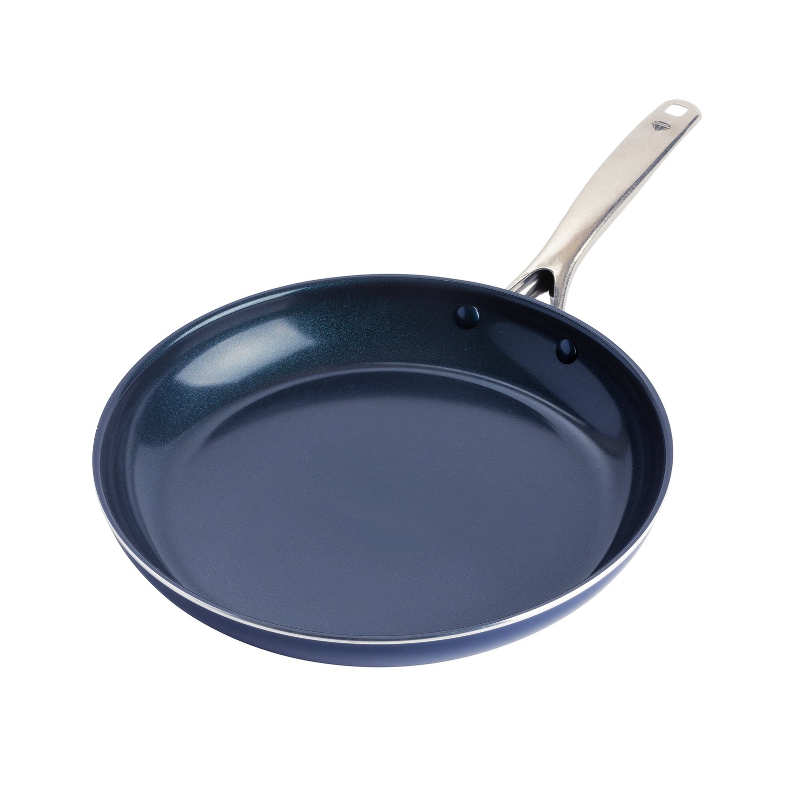 Blue Diamond Toxin Free Ceramic Nonstick Metal Utensil Open Frypan/Skillet, 12″