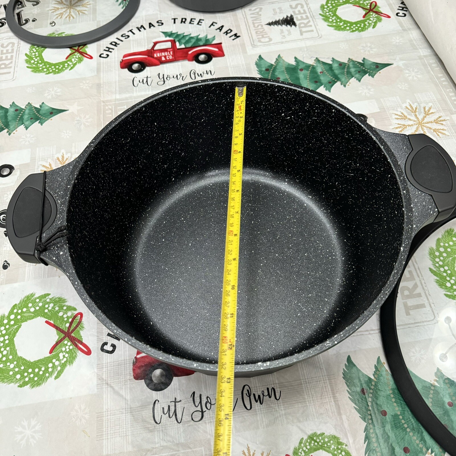 D&W Pot/Casserole 12.5″ Inch,10 Qt With Lid Big Party Size Nonstick Cookware New