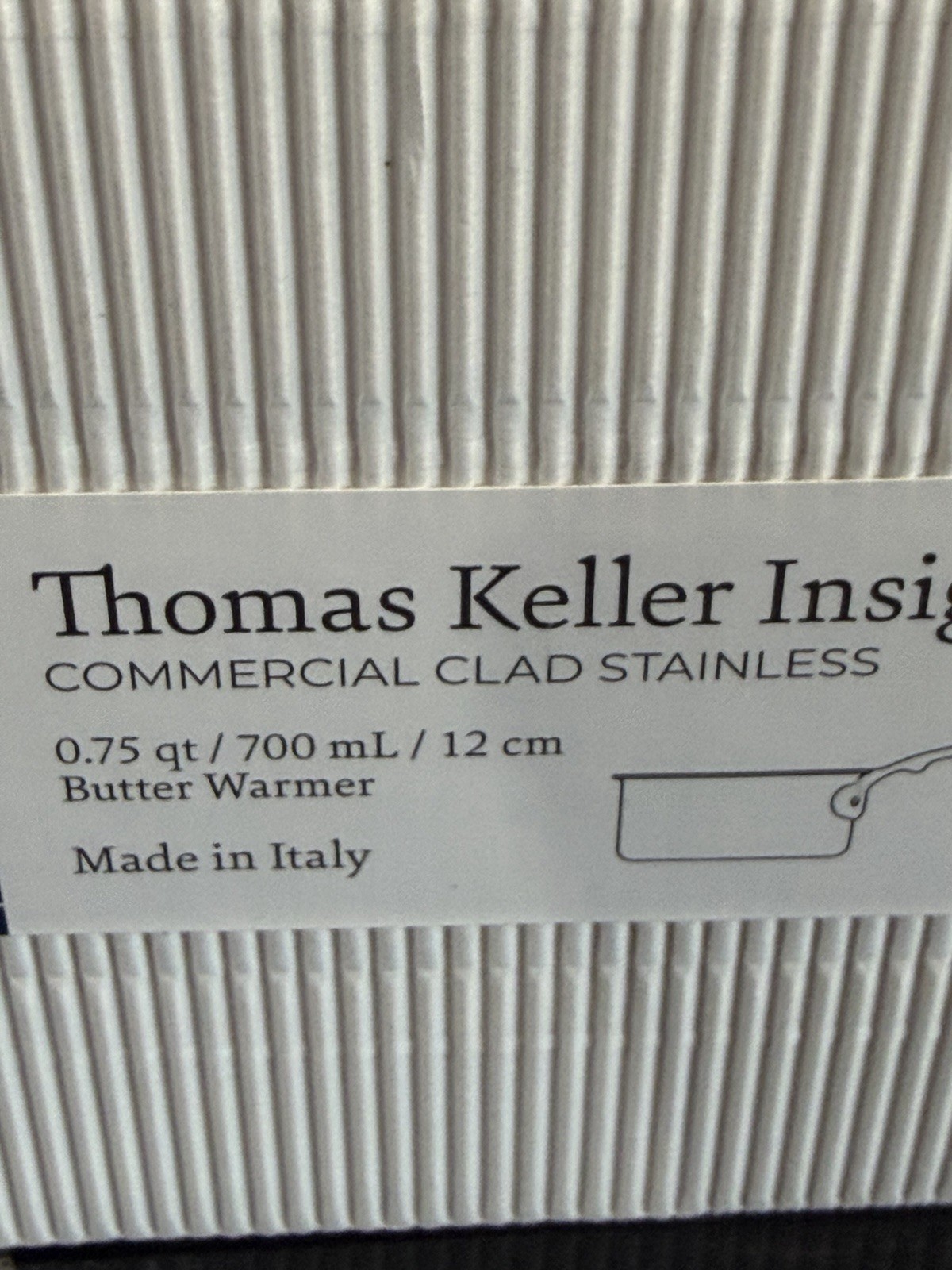 Hestan Thomas Keller Insignia Butter Warmer 0.75 Qt Commercial Clad Stainless