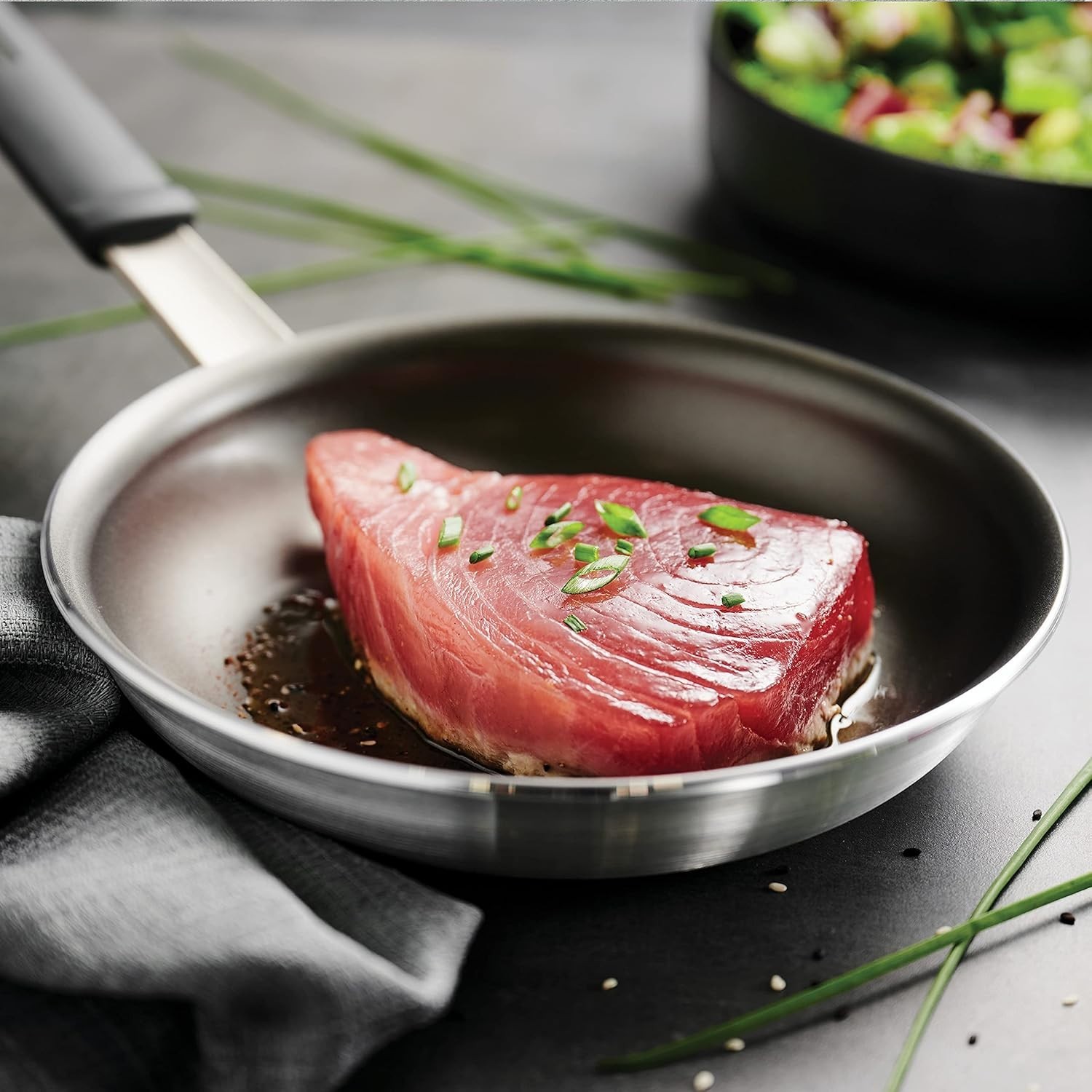 Heavy-Gauge 8-Inch Nonstick Skillet with Stainless Steel Handle – Made in Brazil