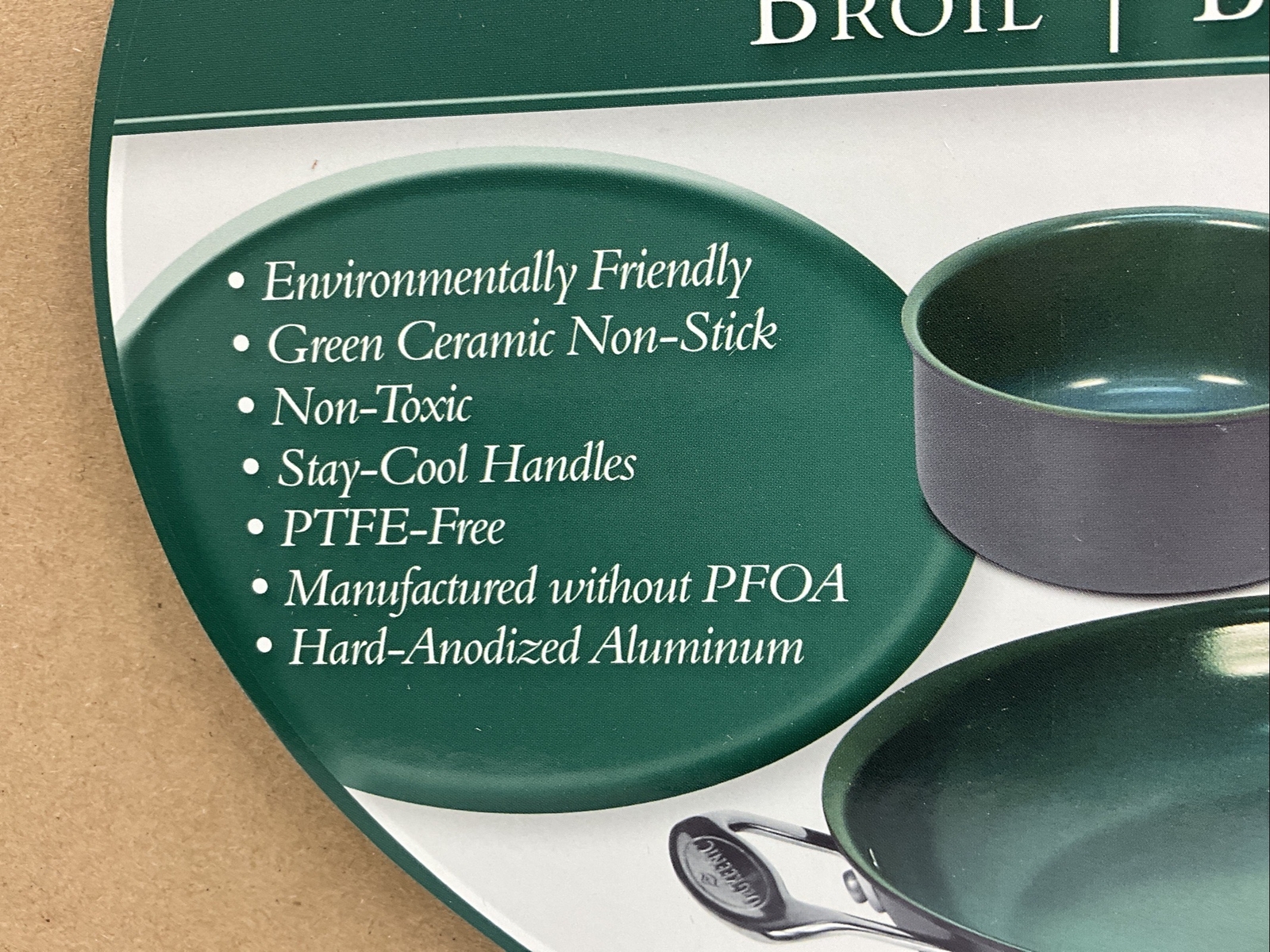 Orgreenic Kitchenware Ceramic Nonstick Cookware 7 Pc Set New