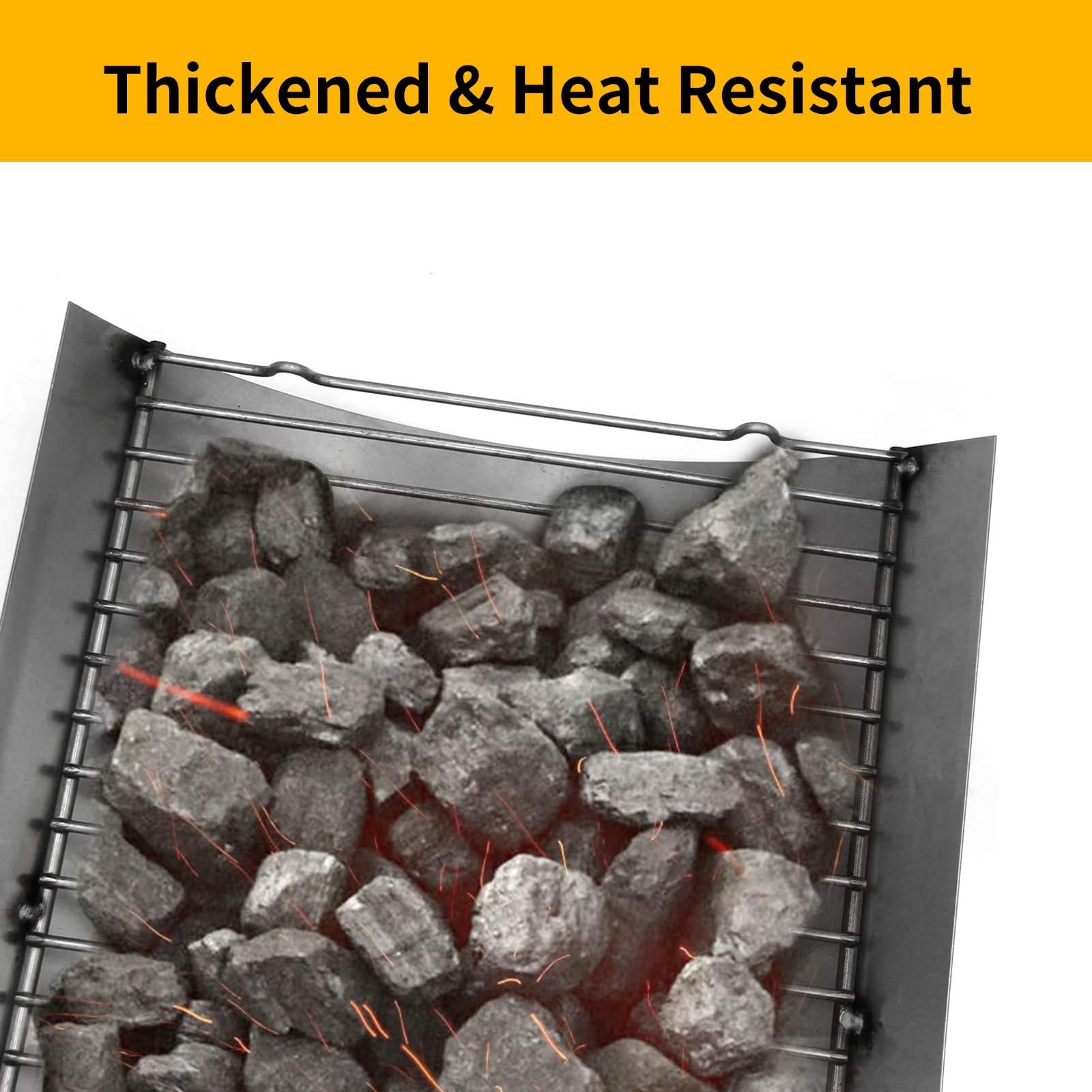 20″ Ash Drip Pan for Charcoal Grills, Replacement Parts with 2 Fire Grate Hanger