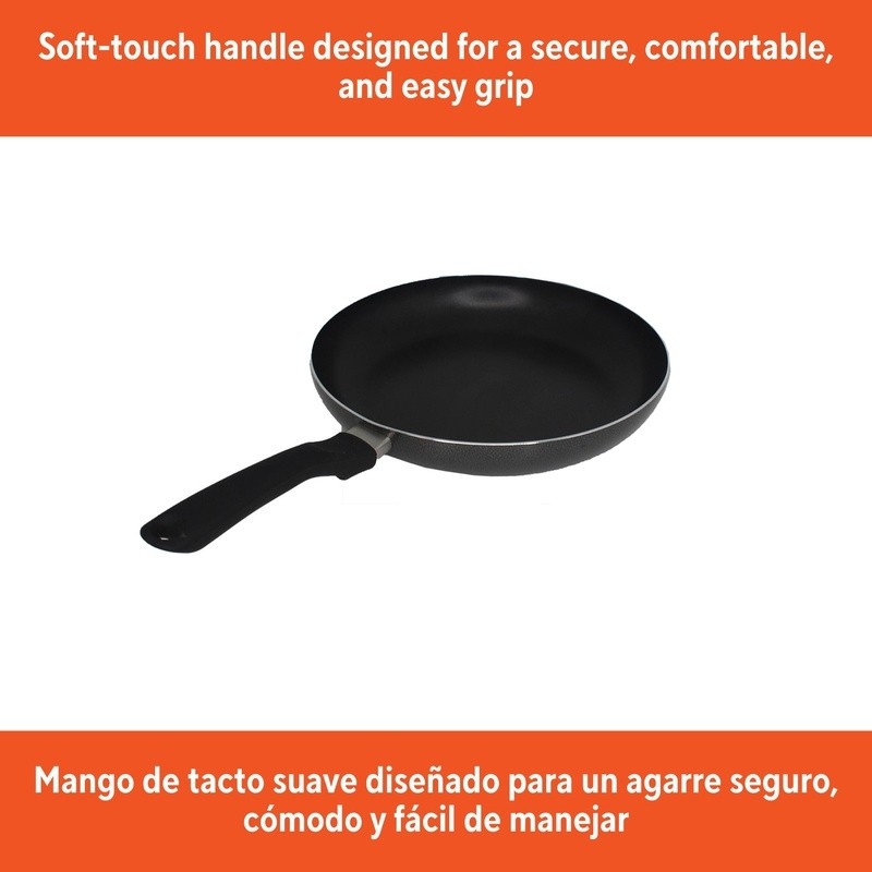 Nonstick Aluminum Fry Pan Ergonomic Handle Kitchen Essential Frying Sautéing New