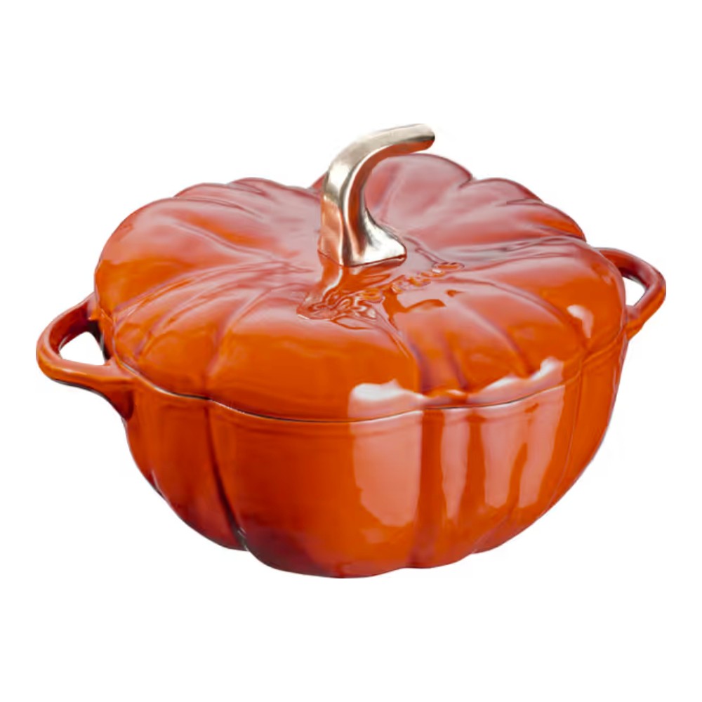 Staub Enamelled Cast Iron Pumpkin Cocotte 24cm / 3.45L – Cinnamon