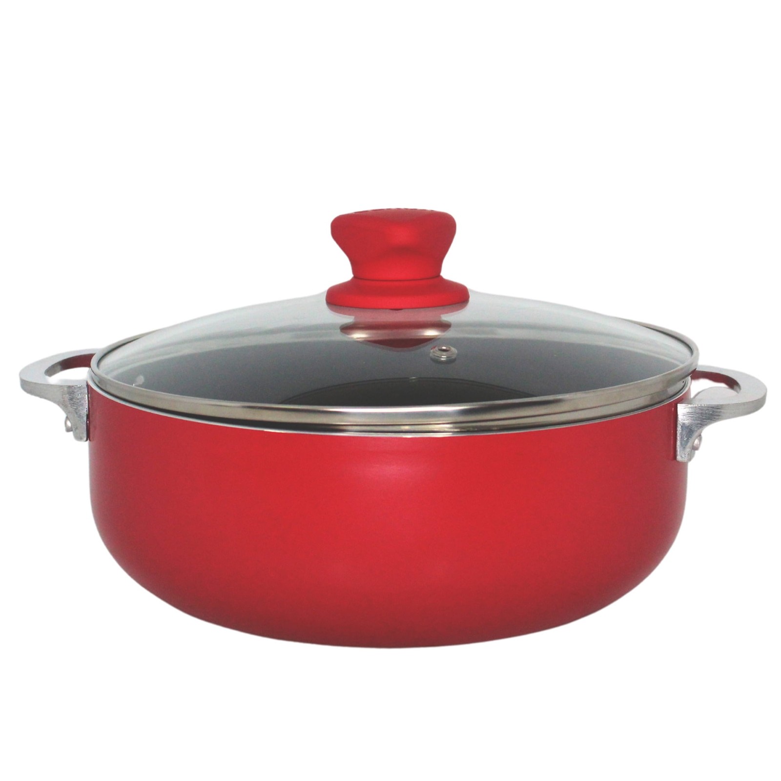 3.2 Quart Ceramic Caldero Red W/ Lid & Dishwasher Safe Oven Safe