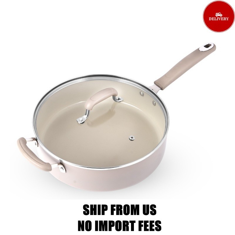 Mainstays 4.7QT Jumbo Cooker with Lid Heavy Gauge Ceramic