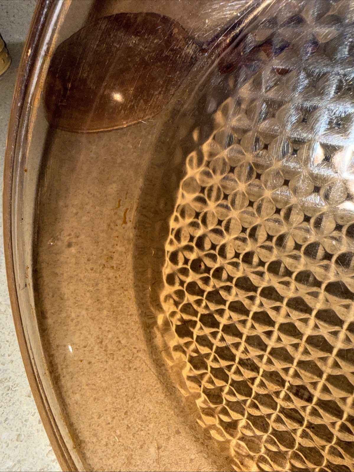 2 -Corning Ware Visions Amber Pyrex Glass 10 & 7″ Waffle Bottom Fry Pan Skillet