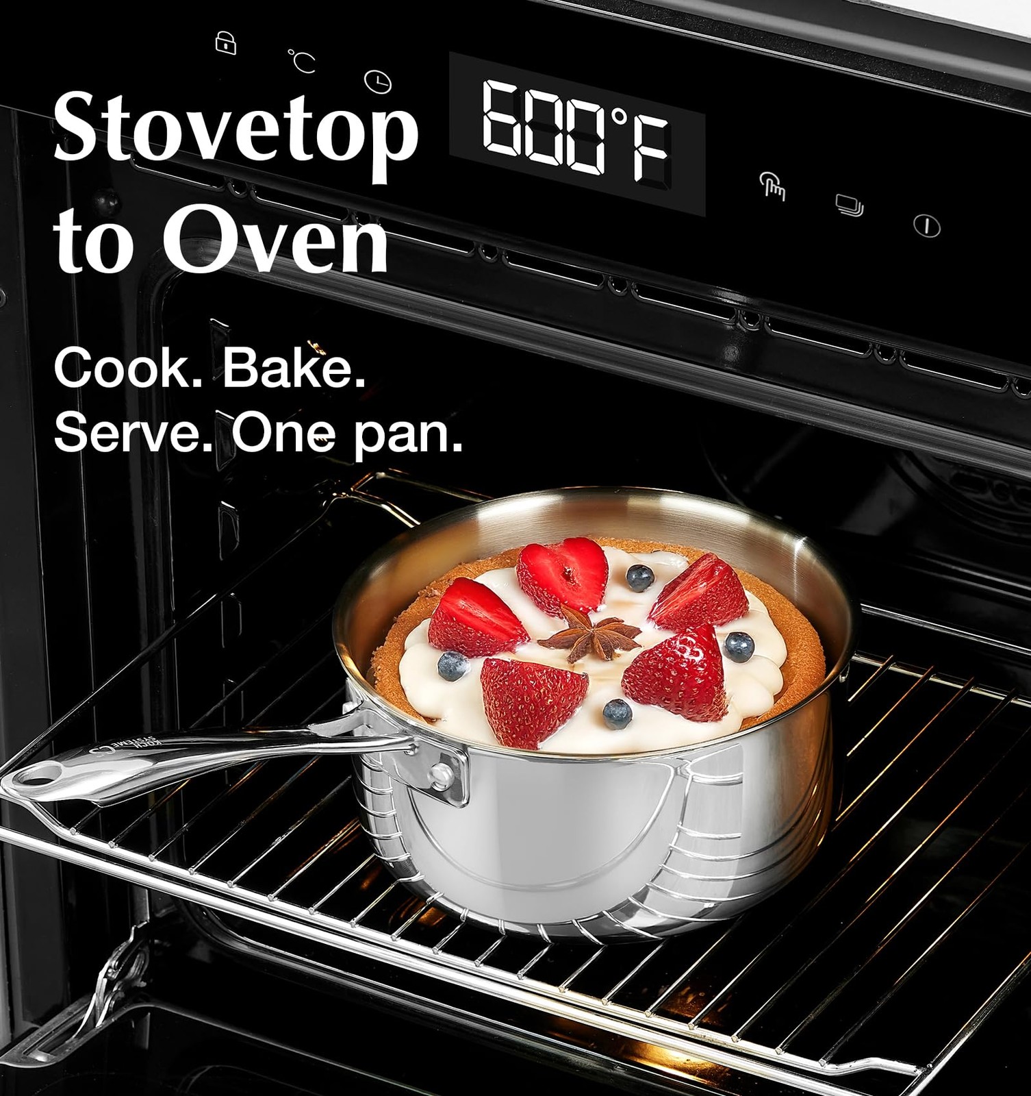 Triply Stainless Steel Saucepan Set, 1QT & 2QT & 3QT Stainless Steel Pot Set …