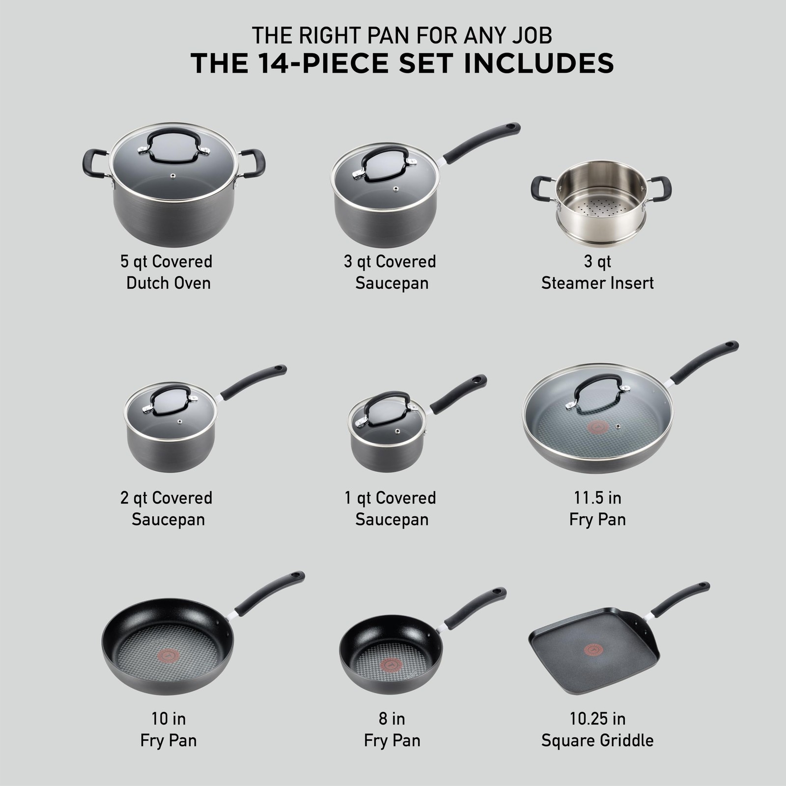 Ultimate Hard Anodized Nonstick Pots and Pans Set 14 Piece