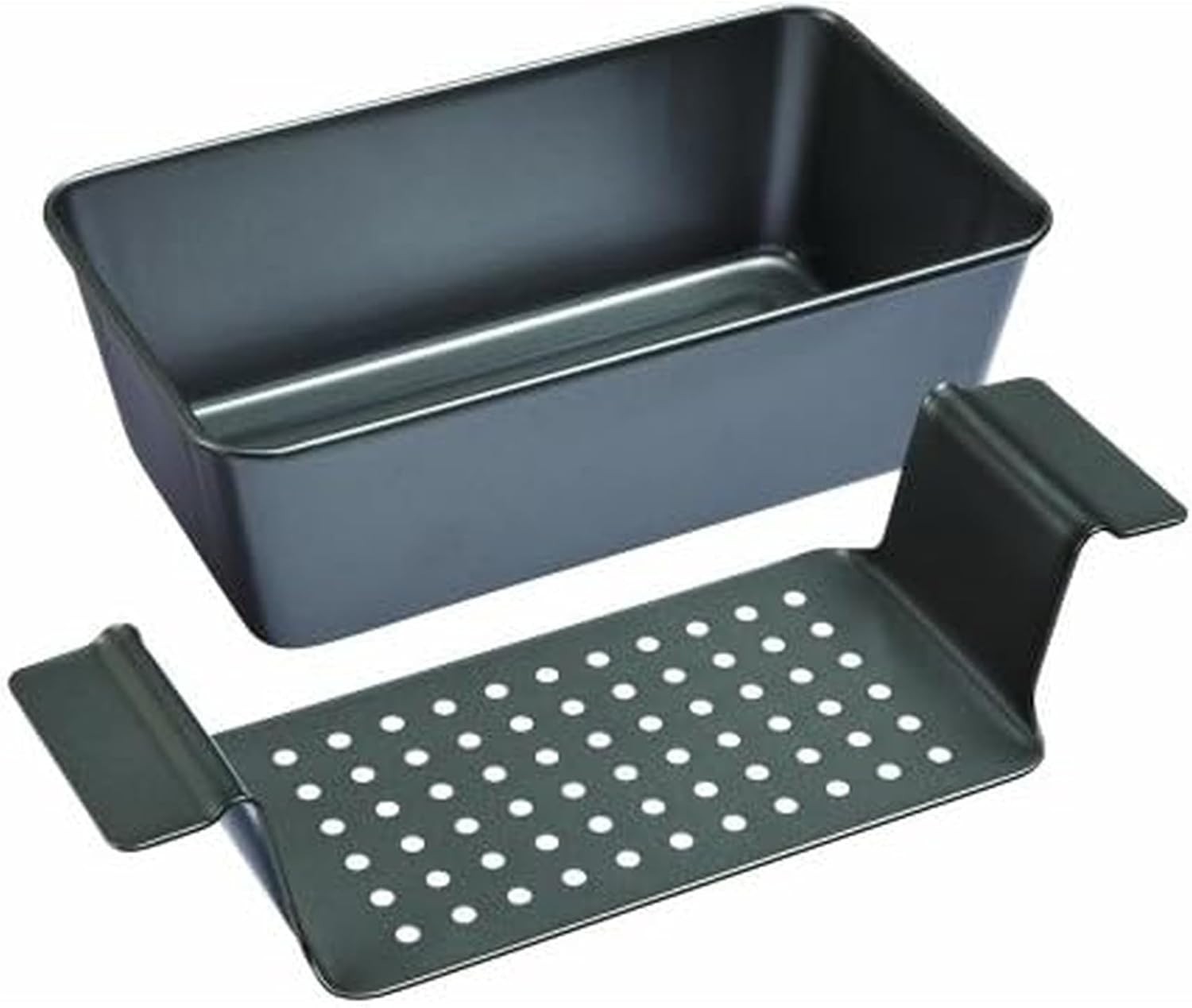 Chicago Metallic 2-Piece Healthy Meatloaf Pan with Draining Insert Professional
