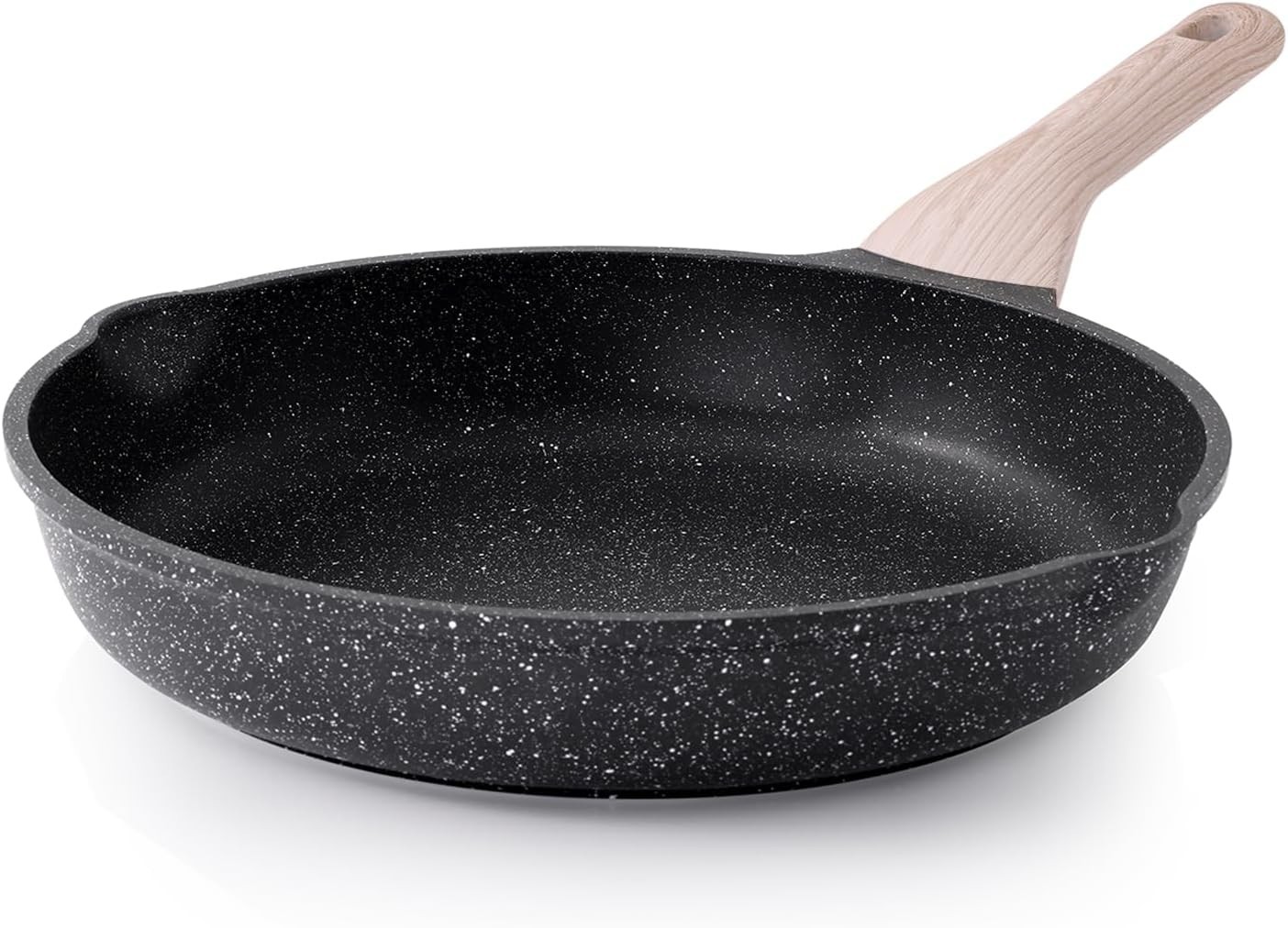 Nonstick Frying Pan, 12.5 Inch Large Skillet, Granite Cooking Pan, Healthy an…