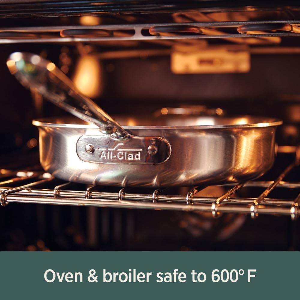 All-Clad D5 5-Ply Stainless Steel 3 Quart Saucepan, Oven Safe & Induction Ready