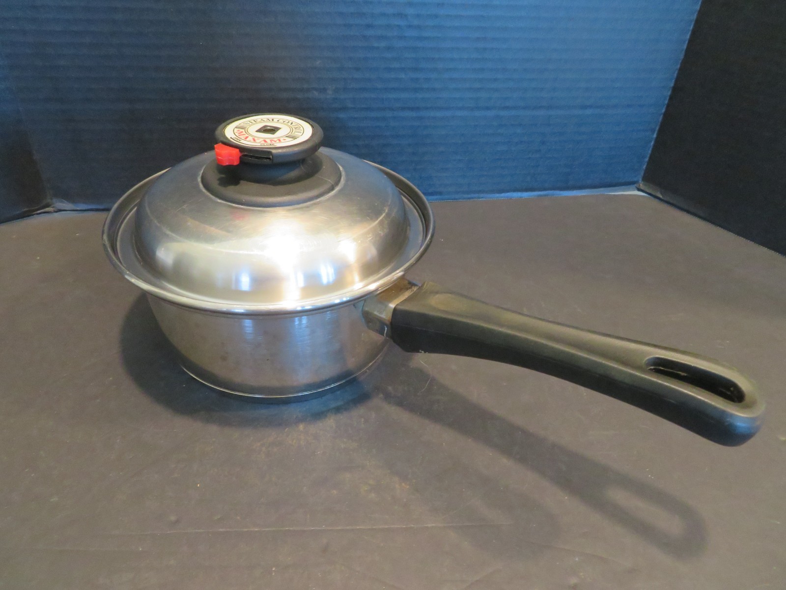 Vintage Maxam 2 Qt Stainless Steel Waterless Saucepan Steam Control Lid