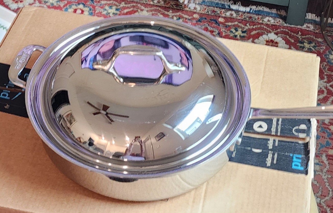 ALL-CLAD Stainless Steel 11.25” Inch Frying Saute Pan Skillet with Doomed Lid