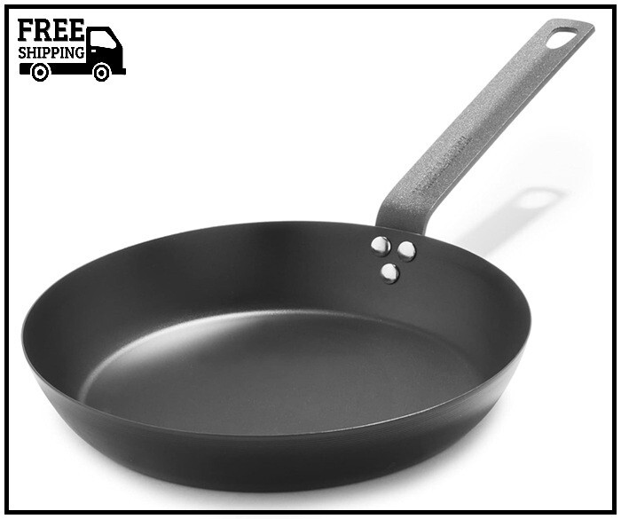Merten & Storck Pre-Seasoned Carbon Steel Induction 10″ Frying Pan Skillet, Oven