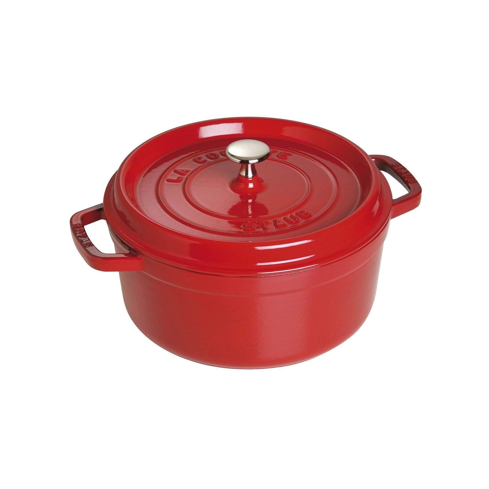 Staub Cast Iron Round Cocotte, Dutch Oven, 4-quart, serves 3-4, Made in Franc…