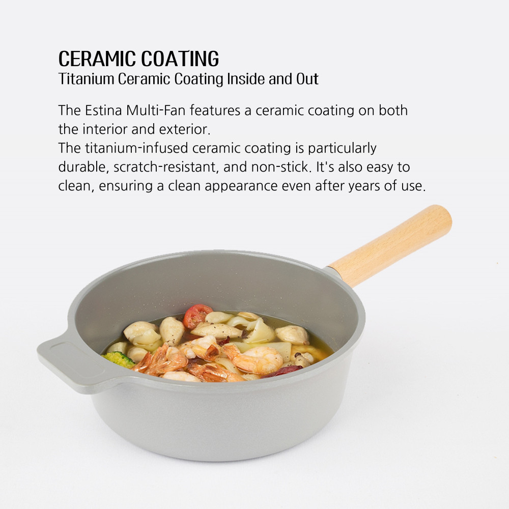 KOR Estina All in One 20cm Multi Pan Pot Skillet Ceramic Nonstick IH Induction