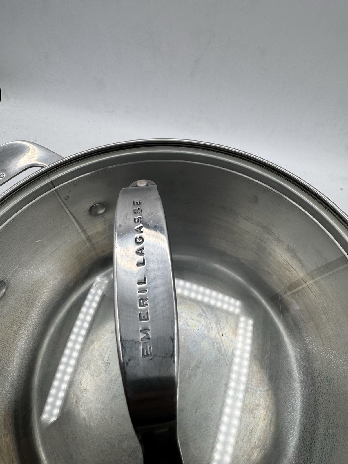 Emeril Lagasse 5 Qt 4.7 L Stock Pot Dutch Oven Stainless Steel with Clear Lid