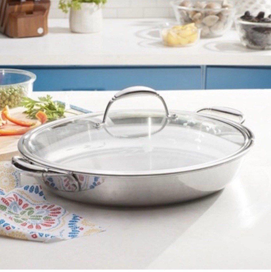 Princess House Stainless Steel Tri-Ply 15″ HERITAGE PAELLA Pan New In box #10838