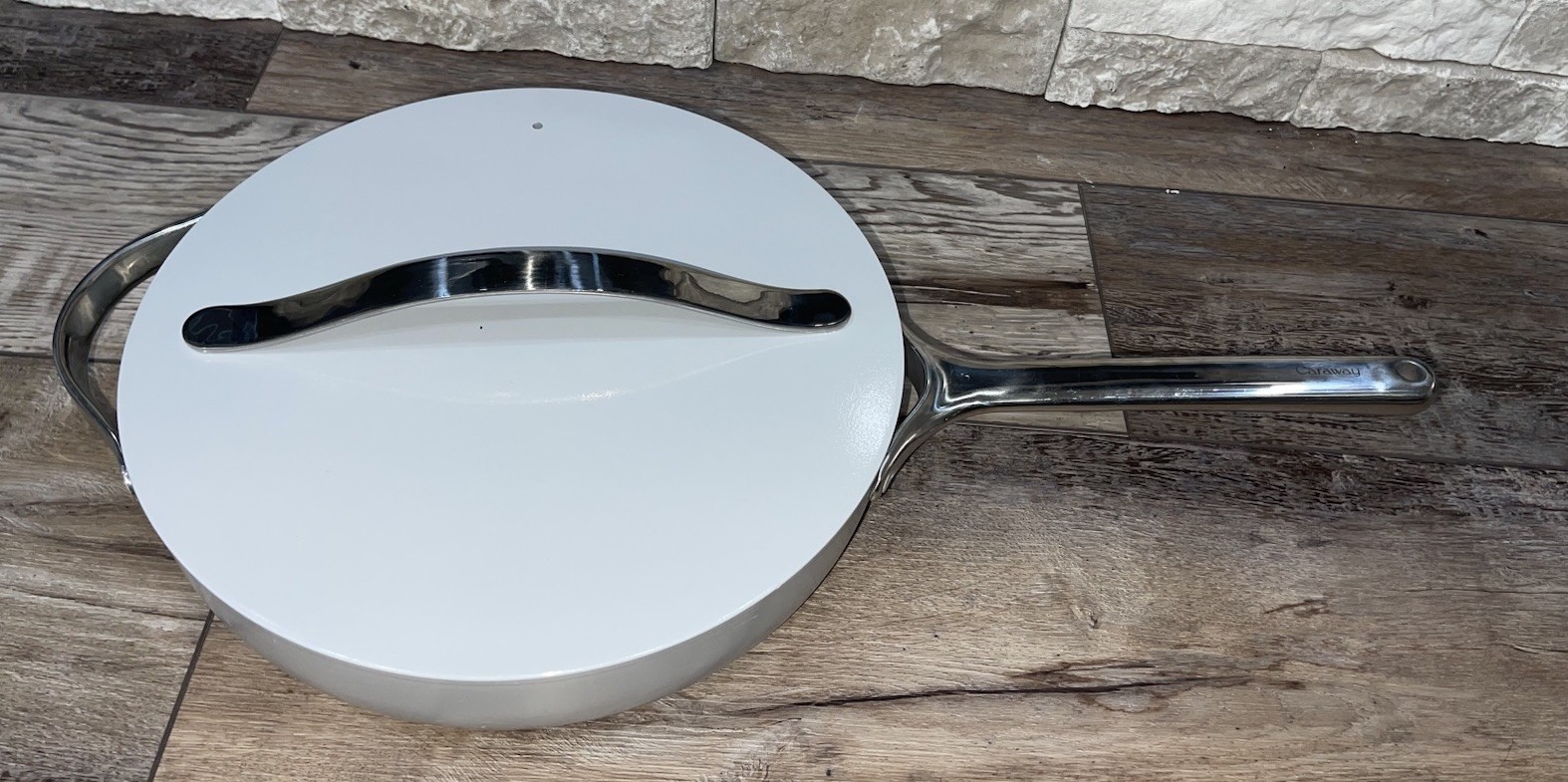 Caraway Home 4.5qt Saute Pan with Lid Gray