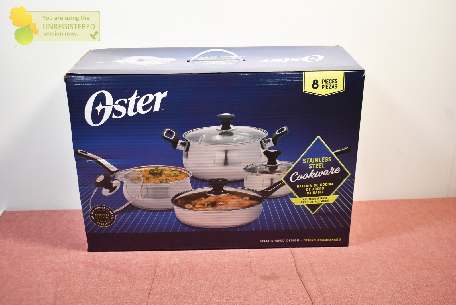 Oster Raffaelli 8 Piece Stainless Steel Cookware Set
