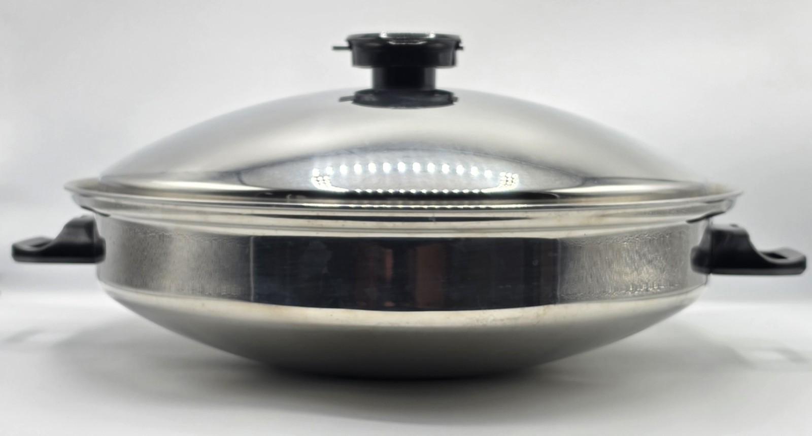 Temp Tone Stainless Steel 15” Wok T-304 5 Ply Made In USA w/Seal-O-Matic Lid