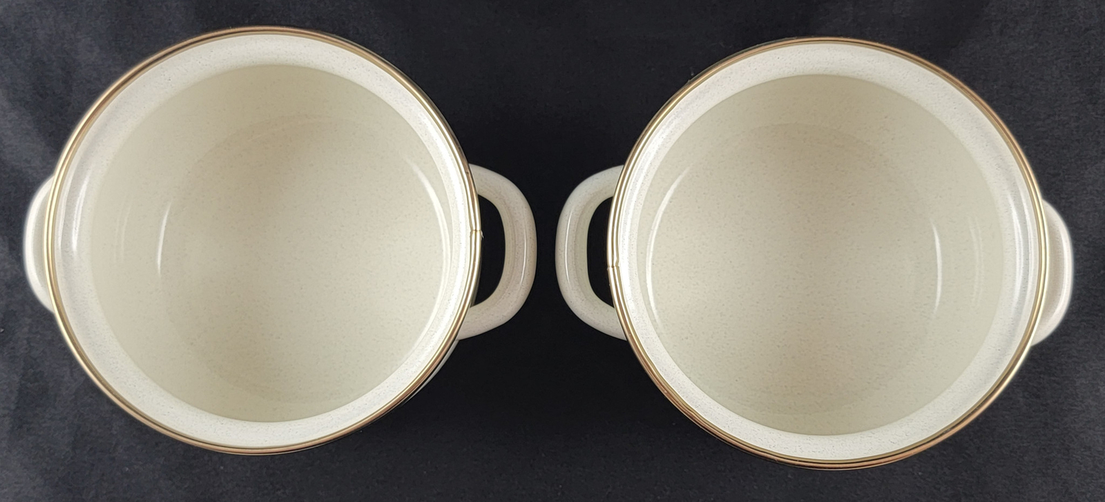 2 Pack Covered Soup Casserole Bowl Pot 0.5 Quart Mediterranean Gold Collection