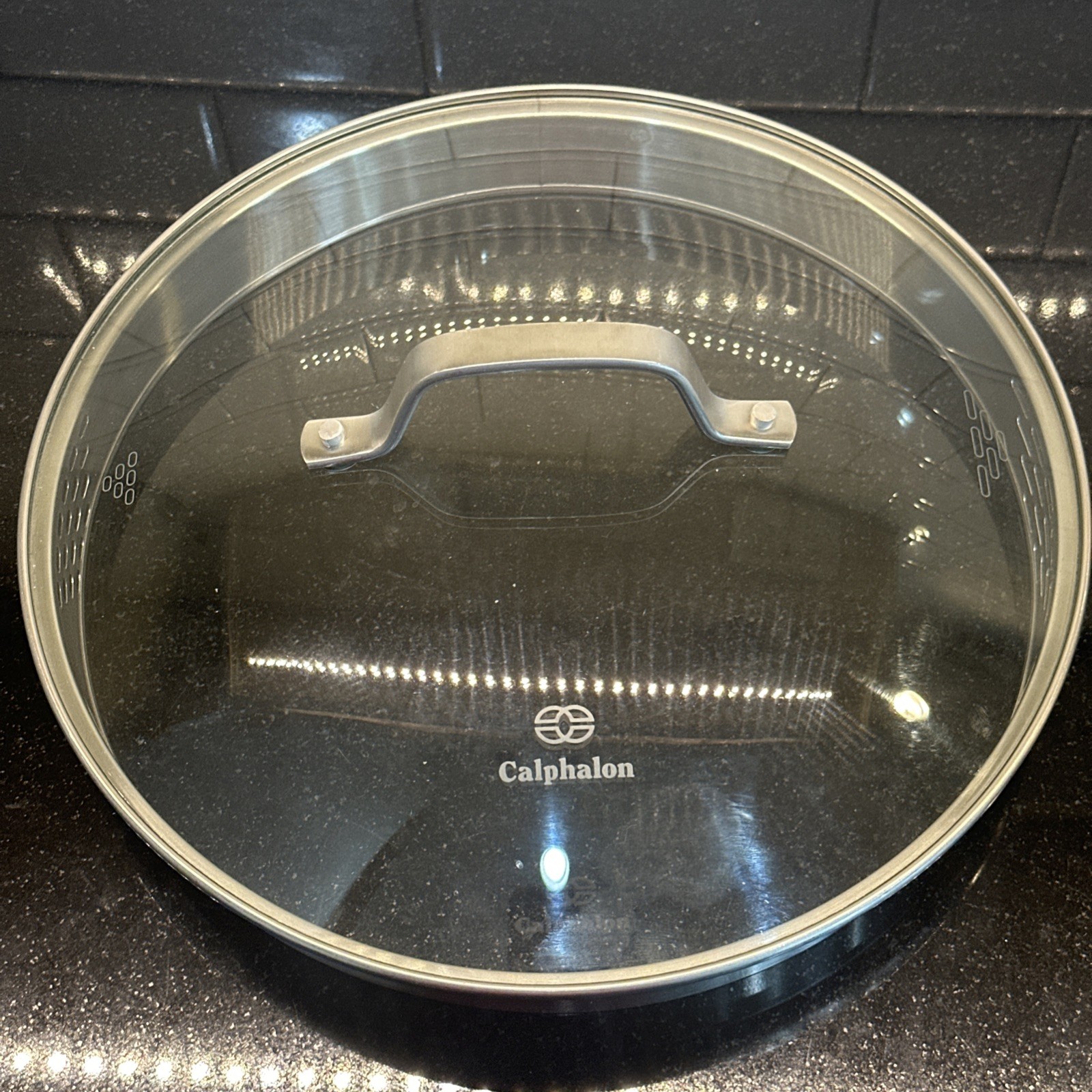 Calphalon Classic Anodized 5 Qt Stock Pot & Glass Lid 8785 Ceramic Non Stick USA