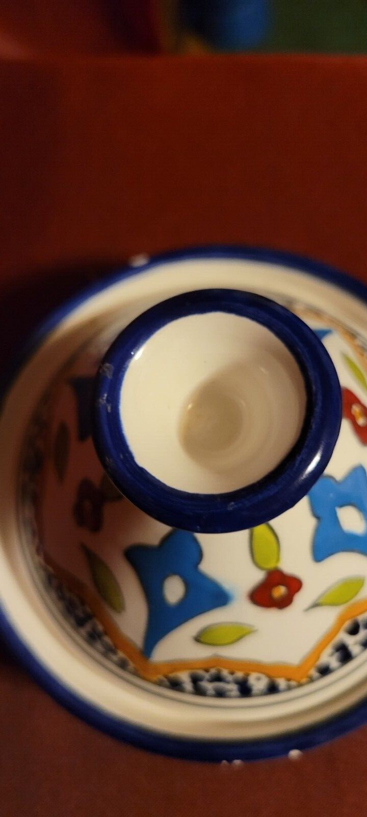 mini Maroccan tagine used for spices and ssuces multicolored.