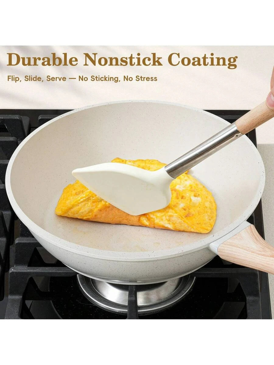 12Pc Non Stick Granite Induction Cookware Set Multiple Stovetops