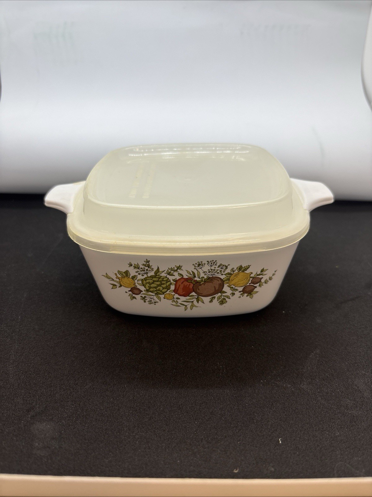 Vintage Corning Ware Spice of Life P-43-B 2 3/4 Cup Casserole with Plastic Lid